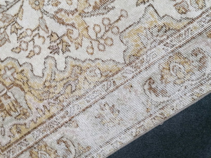 Neutral oushak wool rug 8,4x5,2 muted hand made rug, oushak rug, rustic rug, turkish rug, farmhouse rug, vintage rug