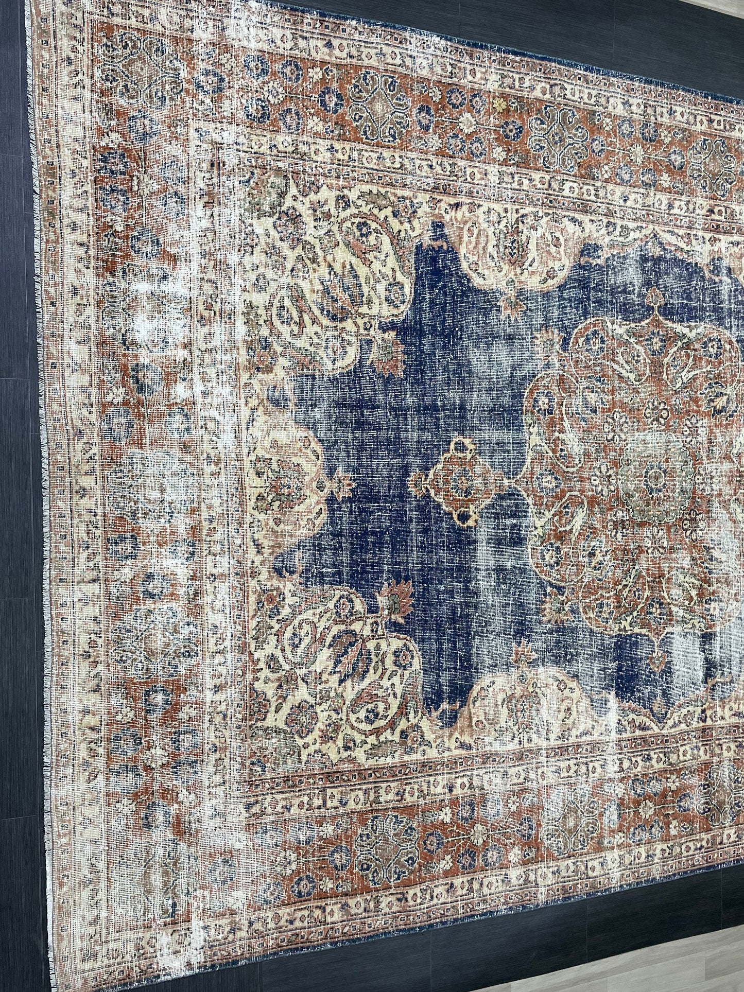 8 x 11.5 Persian RUG Distressed Oriental Rug Handmade Rug Vintage Antique Rug Vintage Quality Rug Wool Oushak Rug Hand Knotted Turkish Rug