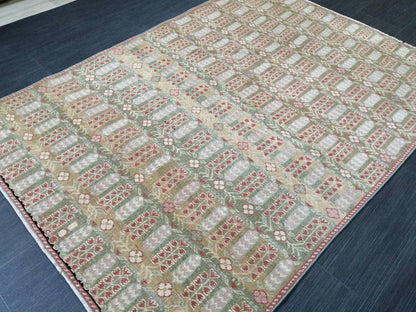 Fabulous Flooring Rugs, Hand Made Rug, 4 x 5.6 Oushak Rug, Pink Rug, Bohemian Rug, Turkish Rug, Farmhouse Rug, Vintage Rug