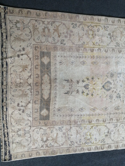 3.5 x 6 Rugs, Hand Made Rug, Oushak Rug, Rustic Rug, Bohemian Rug,  Turkish Rug, Farmhouse Rug, Vintage Rug, Wool rug Muted Oriental Rug