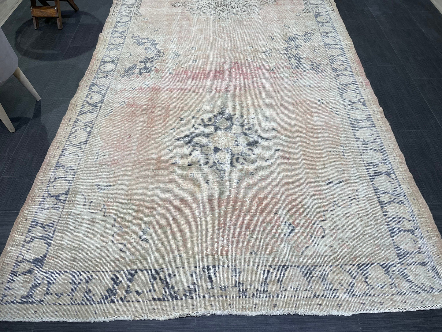 Muted Distressed Runner Rug, Antique Turkish Runner 5x13 Rug Vintage Runner Rug Hallway Runner Rug Kitchen Runner Rug Wool Handmade Runner