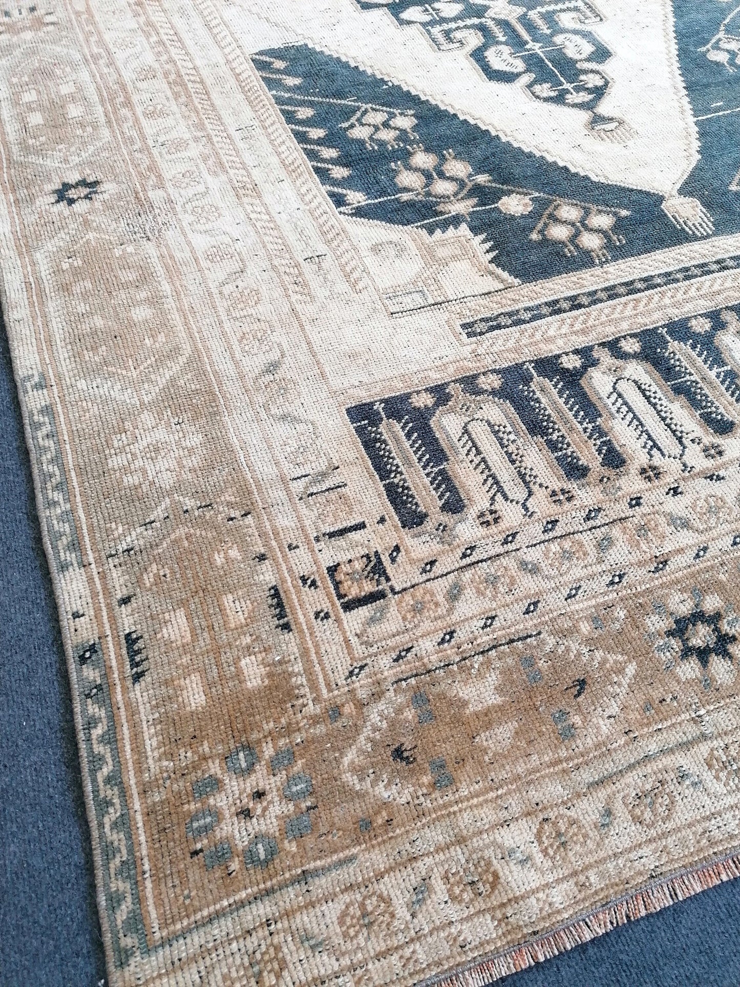 10'8x5'4 vintage turkish rug,oushak vintage rug,kitchen rug,vintage anatolian bohemian rug,unique hand made