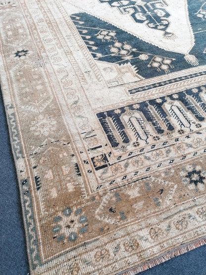 10'8x5'4 vintage turkish rug,oushak vintage rug,kitchen rug,vintage anatolian bohemian rug,unique hand made