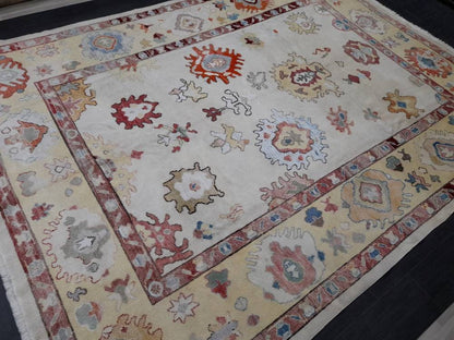 8.4 x 11 Muted OUSHAK RUG TURKISH Oushak Rug Muted Oushak Rug Vintage Rug Wool Oushak 9x12 Rug Hand Made Rug Authentic Oushak Rug