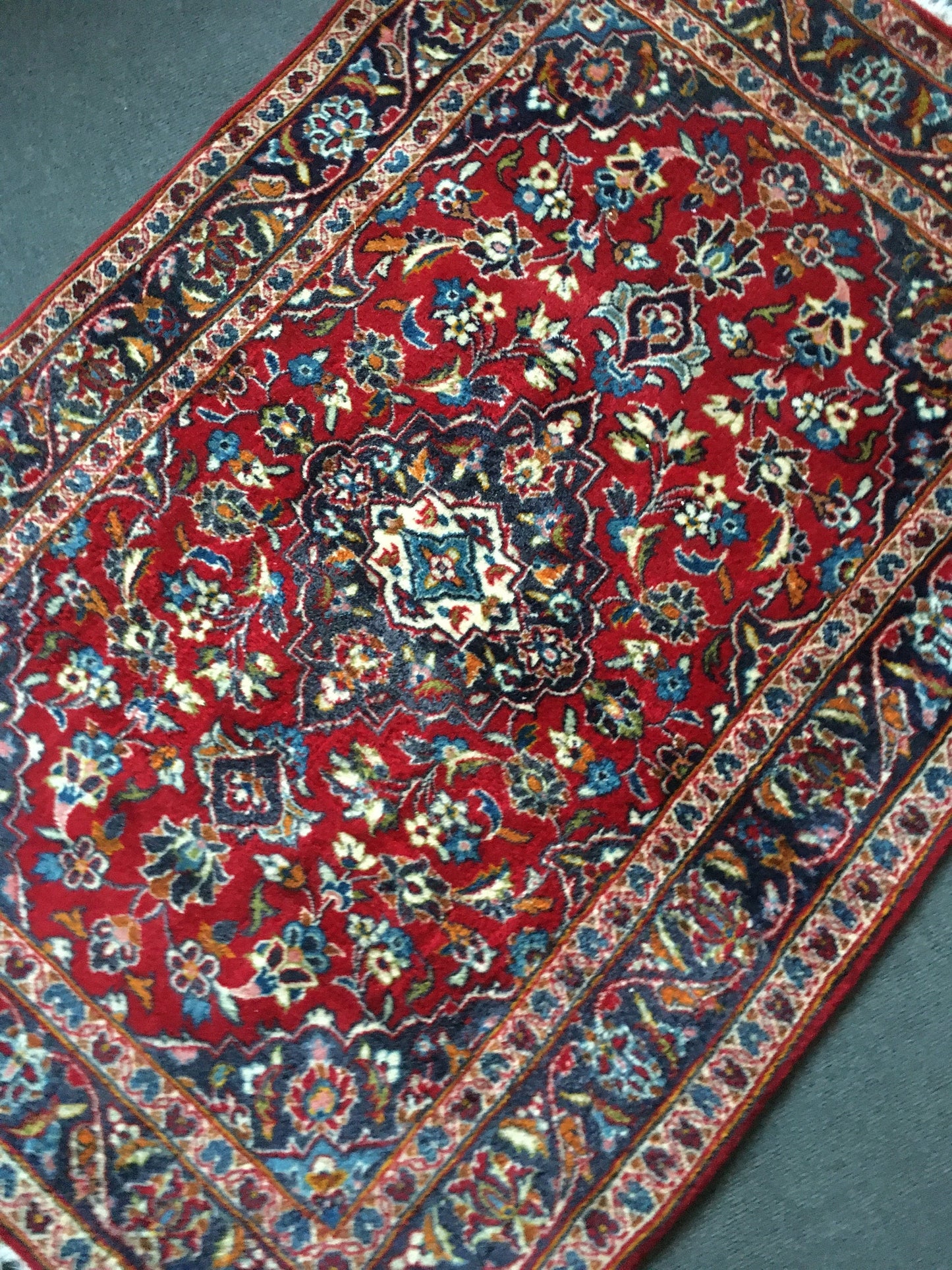 3x5 new turkish handmade rug, wool on wool blue soft vintage bedroom rug, living room floor medium rug, laundry area rug, kitchen middle rug