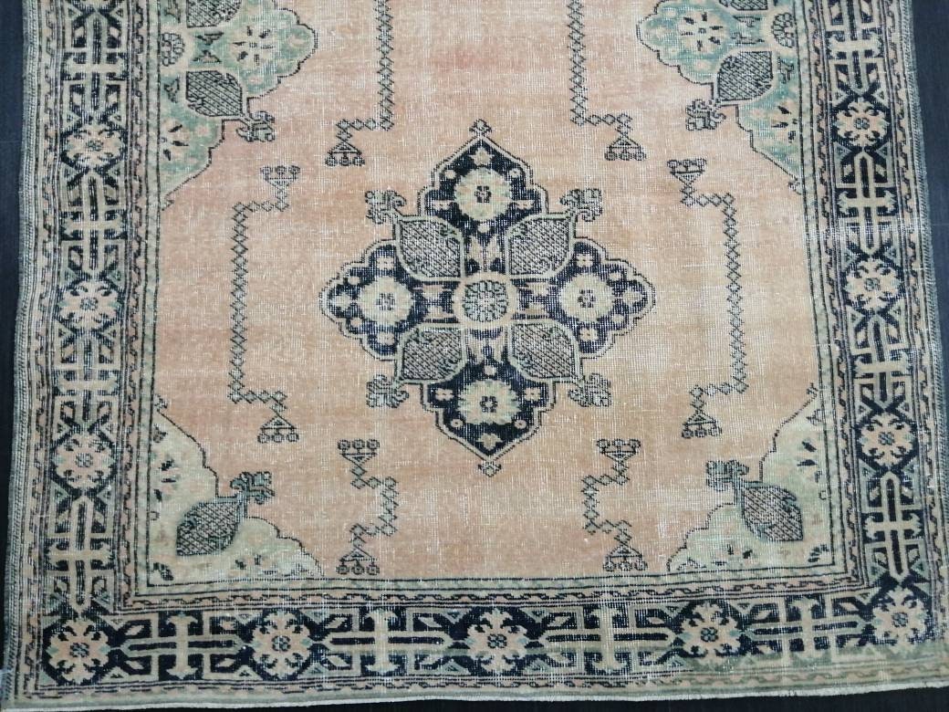 4.7 x 13 Oriental Runner Navy Oushak Runner Rug Turkish Runner Rug Vintage Runner Rug Hallway Runner Rug Kitchen Runner Rug Wool Runner