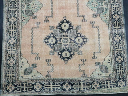 4.7 x 13 Oriental Runner Navy Oushak Runner Rug Turkish Runner Rug Vintage Runner Rug Hallway Runner Rug Kitchen Runner Rug Wool Runner