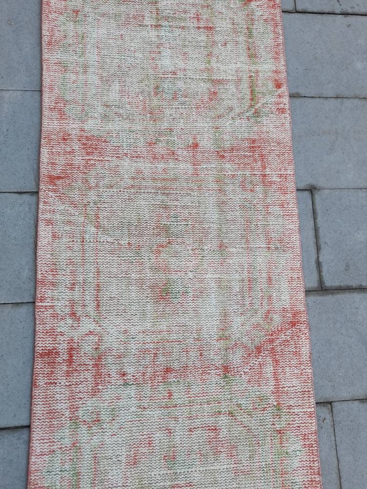 Extra Long Distressed Runner Rug 2.4 x 23 Long TURKISH Runner Rug XL Vintage Runner Rug Oriental Runner Rug Staircase Runner rug Handmade