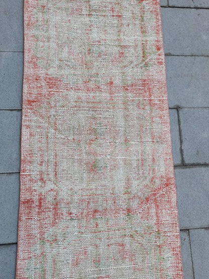 Extra Long Distressed Runner Rug 2.4 x 23 Long TURKISH Runner Rug XL Vintage Runner Rug Oriental Runner Rug Staircase Runner rug Handmade