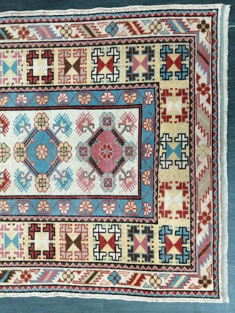 6.4 x 3.9 VINTAGE Rug  Hand Made Runner Rug, Oushak Runner Rug, Rustic Rug, Bohemian Rug, Rug Runner, Turkish Rug, Farmhouse Rug