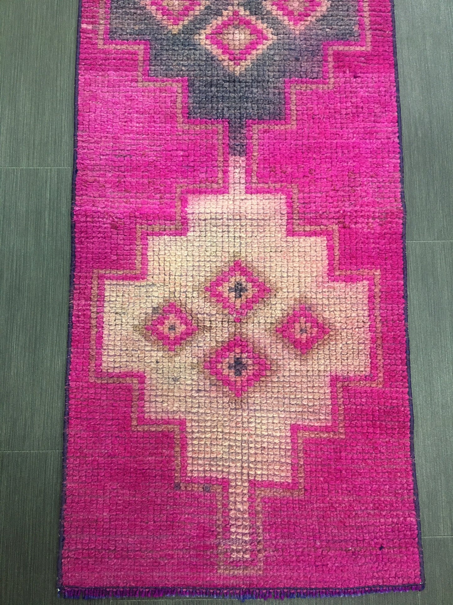 Hand Knotted Runner Rug 2 x 8.5 Turkish Runner Rug Vintage Runner Rug Hallway Runner Rug Kitchen Runner Rug Wool Runner Rug Wool Oushak Rug