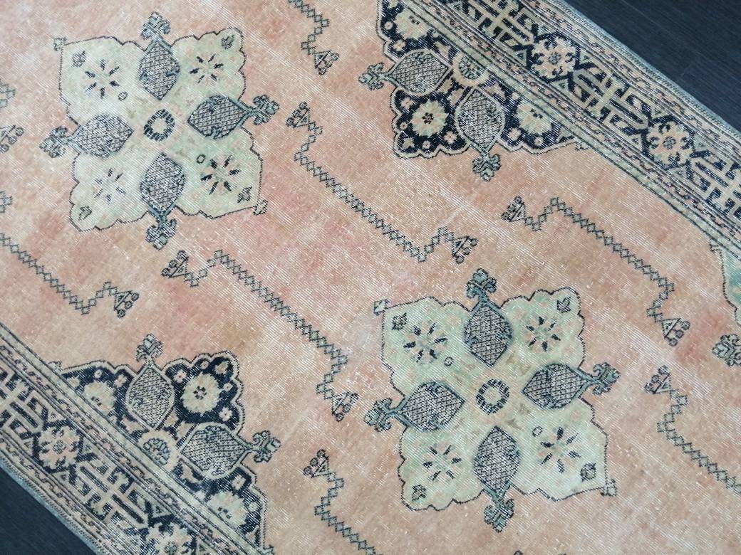 4.7 x 13.2, Oriental Runner, Oushak Runner Rug, Turkish Runner Rug, Vintage Runner Rug, Hallway Runner Rug Kitchen Runner Rug Wool Runner