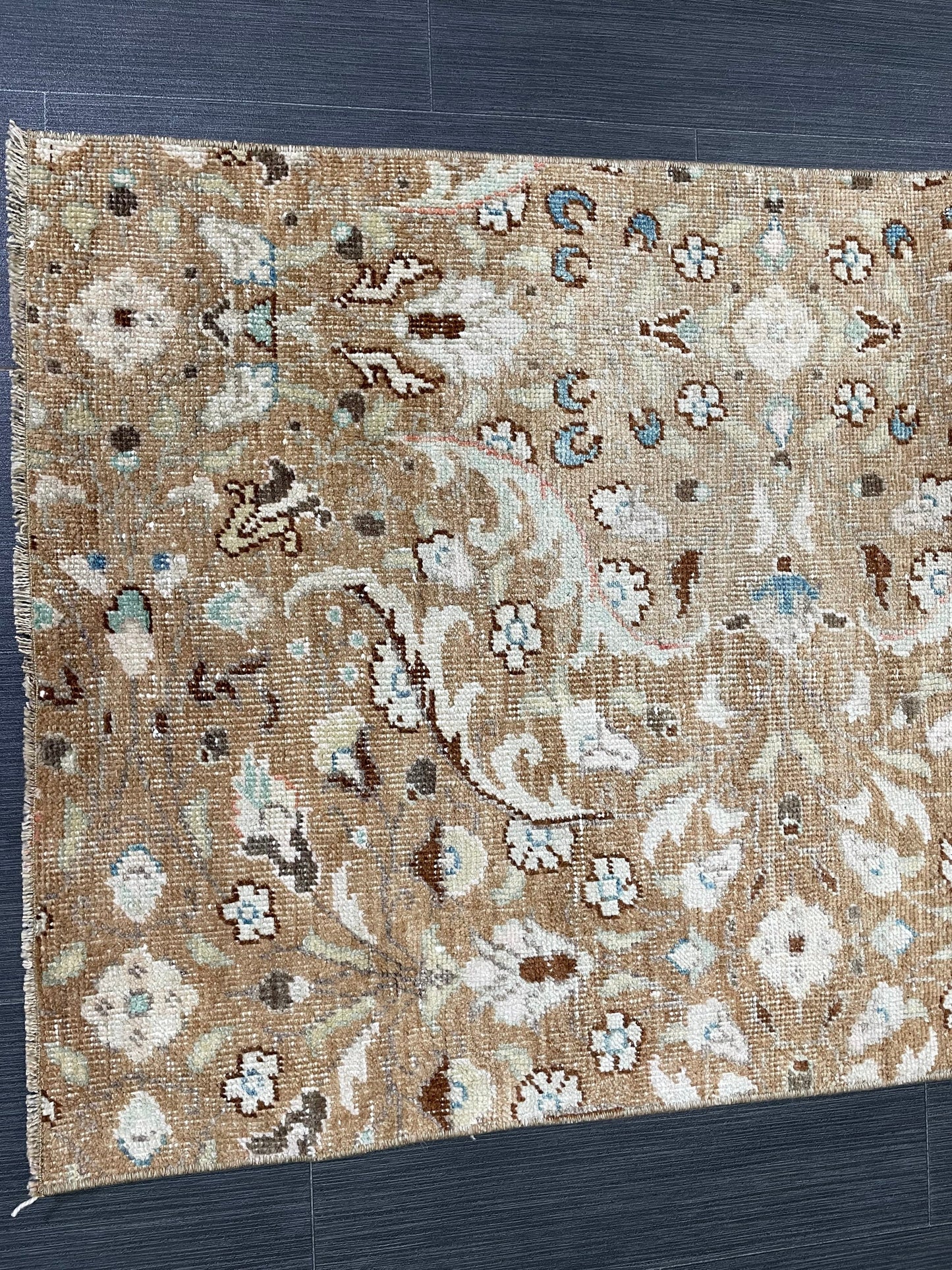 Oriental Runner Rug Turkish Runner Rug Vintage Runner Rug 2.4 x 8.5 Hallway Runner Rug Kitchen Runner Rug Wool Floral Runner Rug