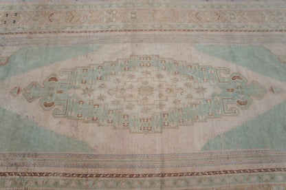 10 x 5.2 Vintage Turkish Rug, Turkish Rug, Wool Oushak Rug, Oushak  Rug, Hand Made  Rug, Wool Rug, Turkish Rug 5 by 10 ft