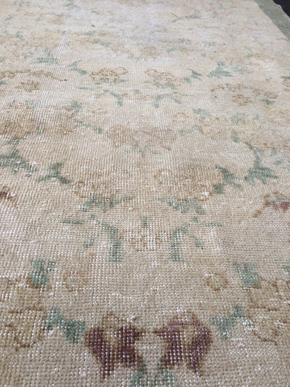 OUSHAK RUG TURKISH Oushak Rug Vintage Oushak Runner Rug Vintage Runner Rug Muted Wool Oushak Rug Hand Made Rugs