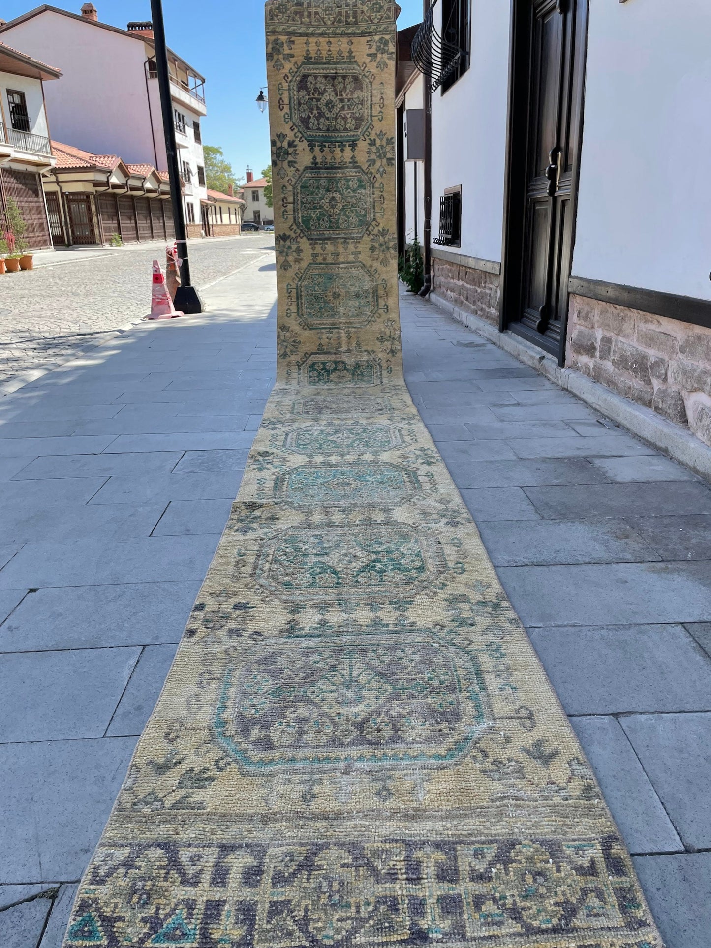 Vintage Hand Knotted 2.5 x 19.6 Extra Long Turkish Runner Very Long Stairs Runner Rug Vintage Runner Rug XL Oriental Runner Staircase Runner