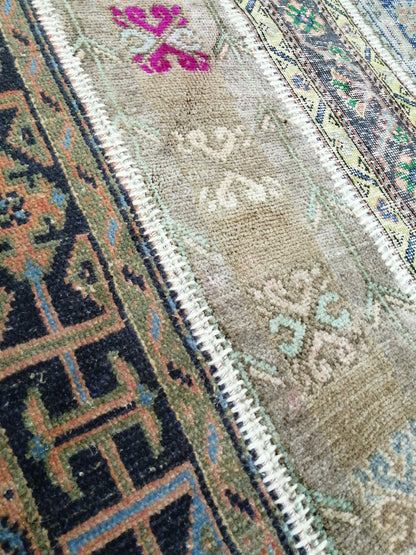 Patchwork Rugs, Hand Made Rug, Oushak Rug, Rustic Rug, Bohemian Rug, Rug Runner, Turkish Rug, Farmhouse Rug, Vintage Rug, Wool rug