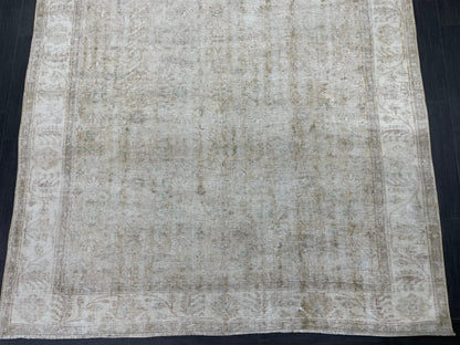 Large Vintage Muted RUG TURKISH Rug 5.7 x 9.2 Vintage Persian Rug Vintage Oriental Rug Wool Distressed Rug Handmade Rugs Vintage Turkish Rug