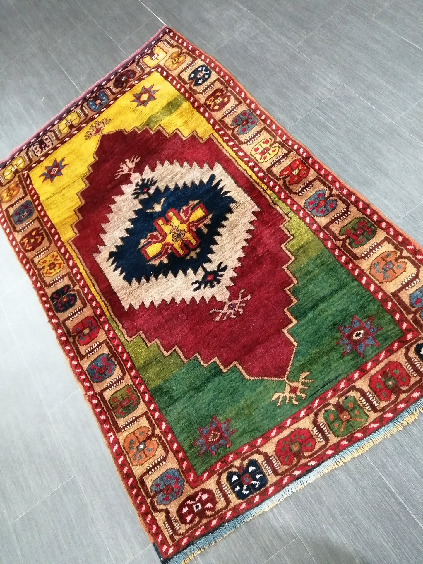 High Pile OUSHAK RUG 5.3 x 3.5 TURKISH Oushak Rug Vintage Oushak Runner Rug  Wool Oushak Rug Hand Made Rugs Vintage Turkish Rug