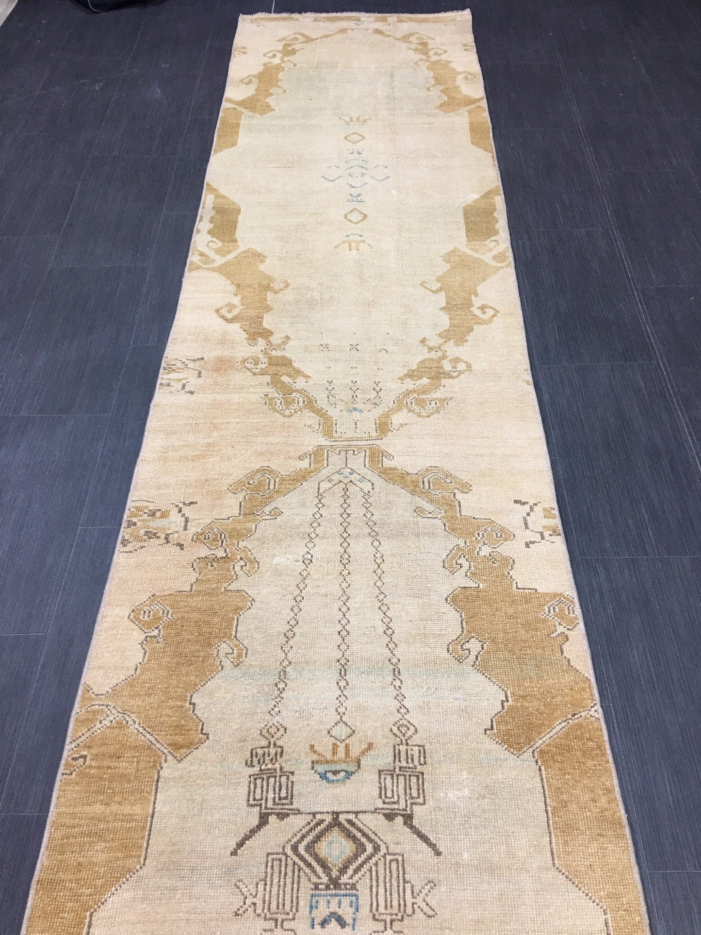 XL Wool Handmade Runner Rug 2.6 x 14 Long TURKISH Runner Rug Vintage Runner Rug Oriental Runner Rug Staircase Runner rug Hand Knotted Runner