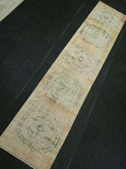 10 X 2.2 Oushak Runner Rug Turkish Runner Rug Vintage Runner Rug Hallway Runner Kitchen Runner Rug Wool Runner Rug Wool Oushak Rug 2.2x10