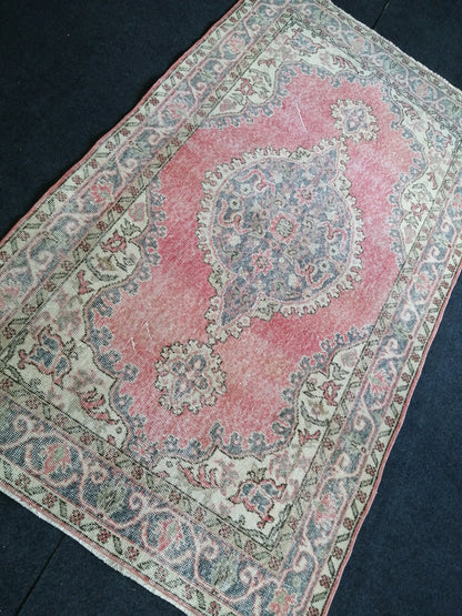 OUSHAK RUG TURKISH Oushak Rug Vintage Oushak Runner Rug Vintage Runner Rug Wool Oushak Rug Hand Made Rugs Vintage Turkish Rug