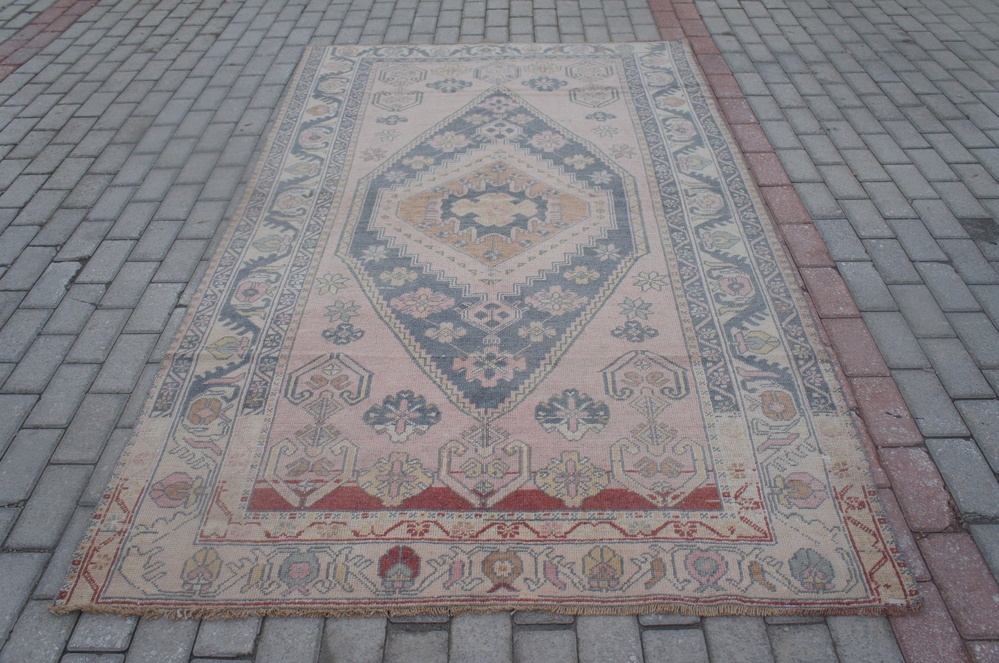 8 x 4 Vintage RUG Turkish Rug , Oushak Rug,Hand woven Rug,Weaving