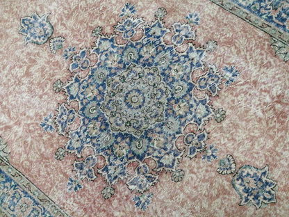 Vintage Rugs  6.3 x 9.5 TURKISH HAND MADE Rugs  Vintage Turkish Rug Oriental Rug, Turkish Oushak Rug, Vintage Oushak Rug, Wool Rug