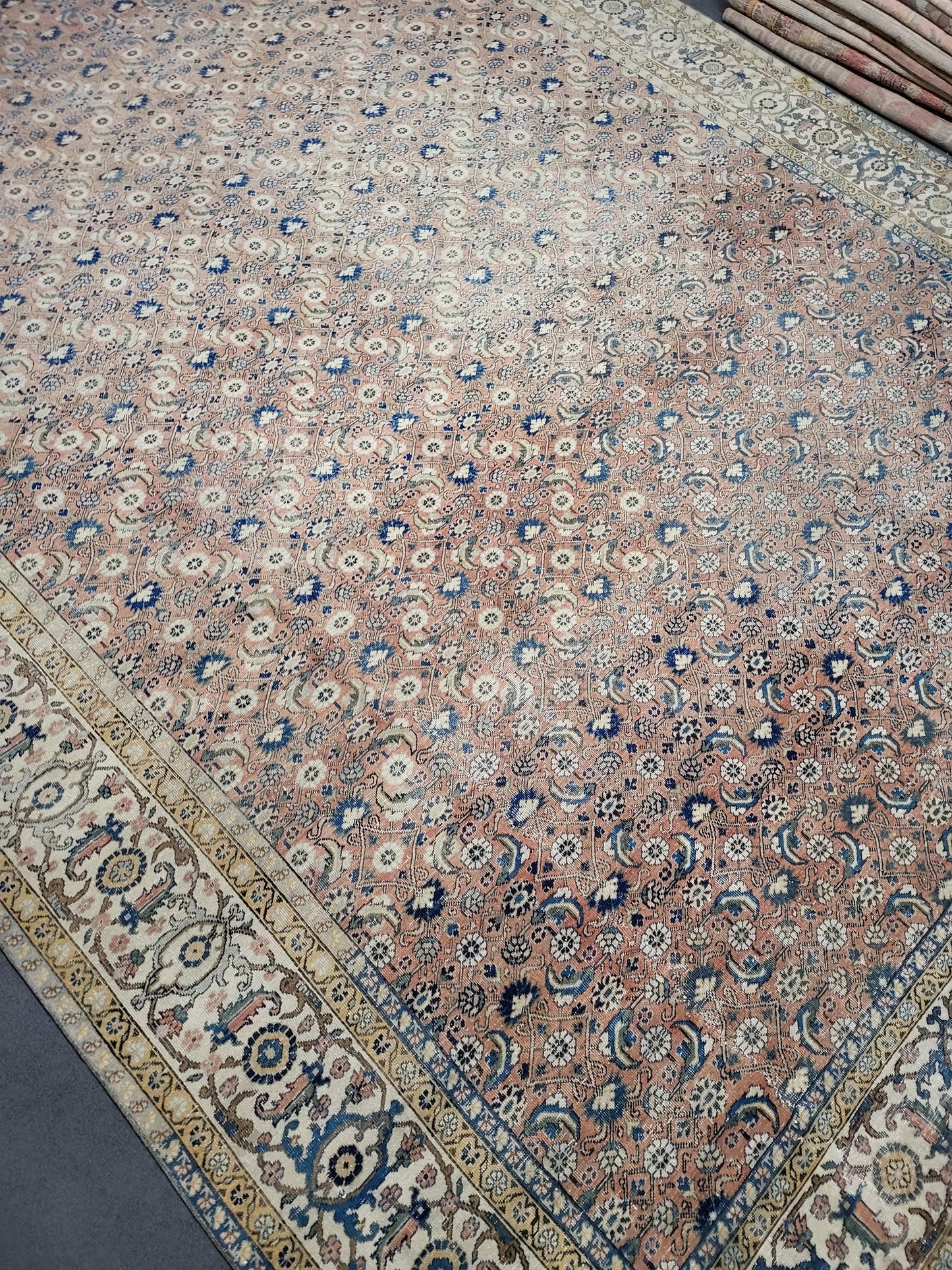 Antique Oushak RUG, Anatolian 9 x 12.6 Rug, Turkish Rug, Hand Knotted Rug, Vintage Wool Rug, Handmade Rug, Large Persian Rug