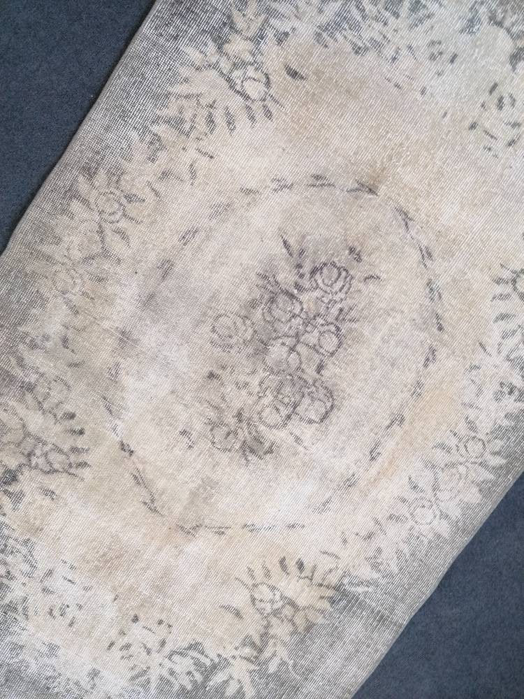 Turkish rug, oushak rug 3'8x6'6 vintage rustic rug, vintage oushak rug, kitchen area rug,