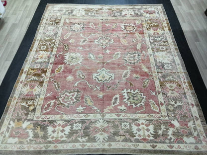 Vintage Rug OUSHAK RUG 10 x 8.3 TURKISH Oushak Rug Modern Oushak Rug Vintage Rug Wool Oushak Rug Hand Made Rugs Vintage Turkish Rug 8x10 rug