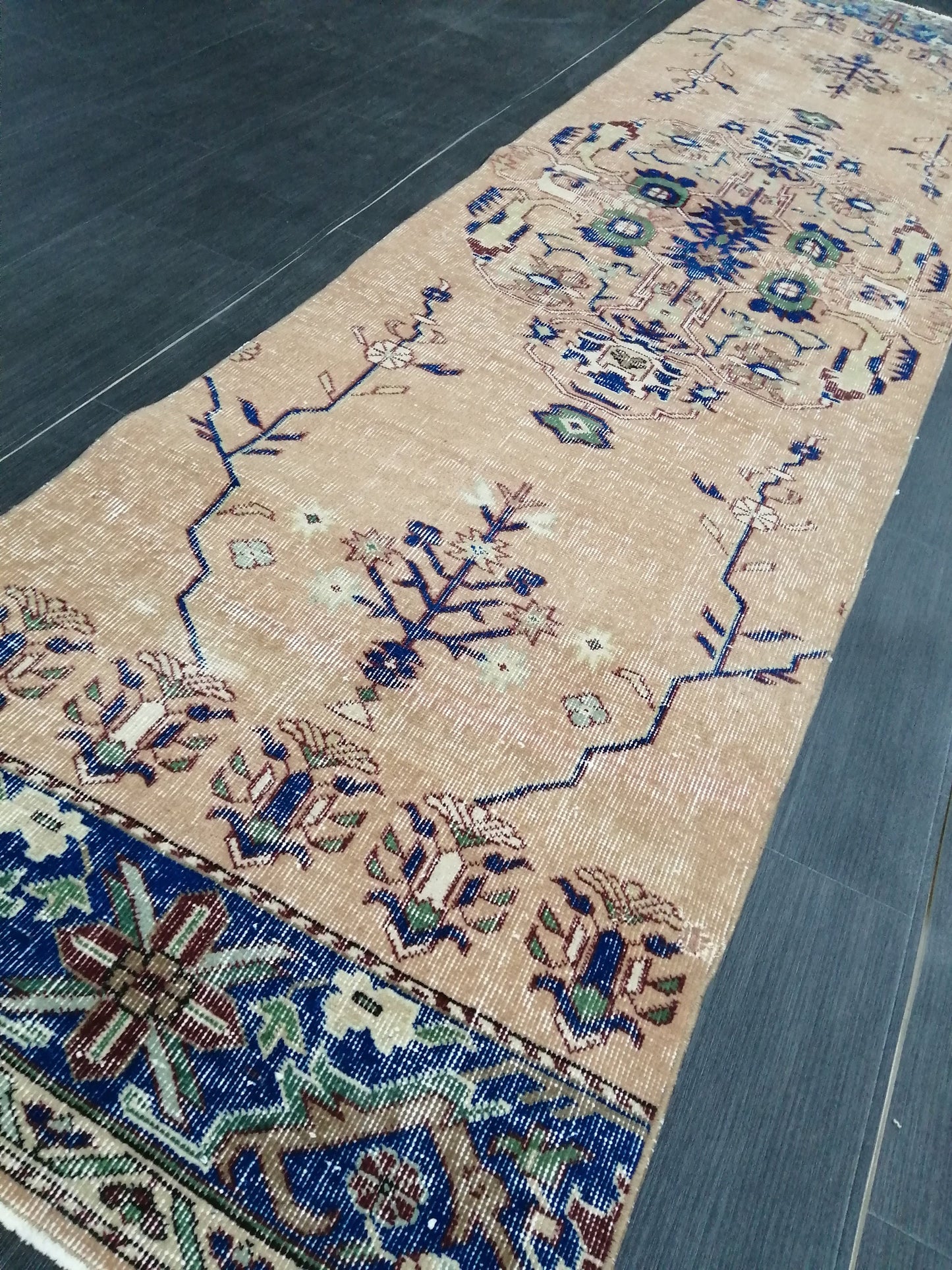 Oushak Runner Rug 2.5 x 10 Turkish Runner Rug Vintage Runner Rug Hallway Runner Rug Kitchen Runner Rug Wool Runner Rug Wool Oushak Rug