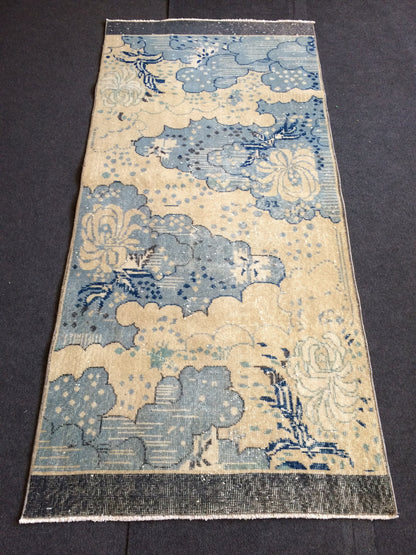 3x7 Turkish Rug, Oushak Rug, Rustic Oushak Rug, Wool Oushak Rug, Oushak Runner Rugs, Farmhouse Rug, Vintage Rug, Hand Made Rug