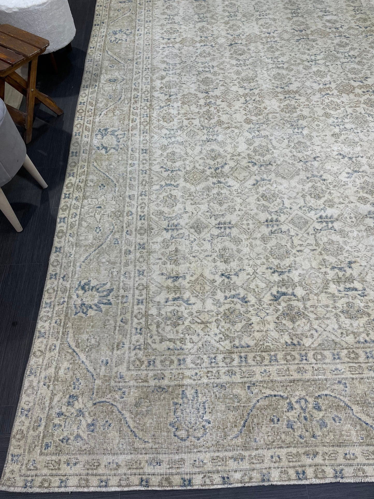 Muted Vintage RUG 6.5 x 10.3 TURKISH Rug Distressed Vintage Turkish Rug Muted Oushak Rug Large Persian Rugs Vintage Oriental Rug 7x10