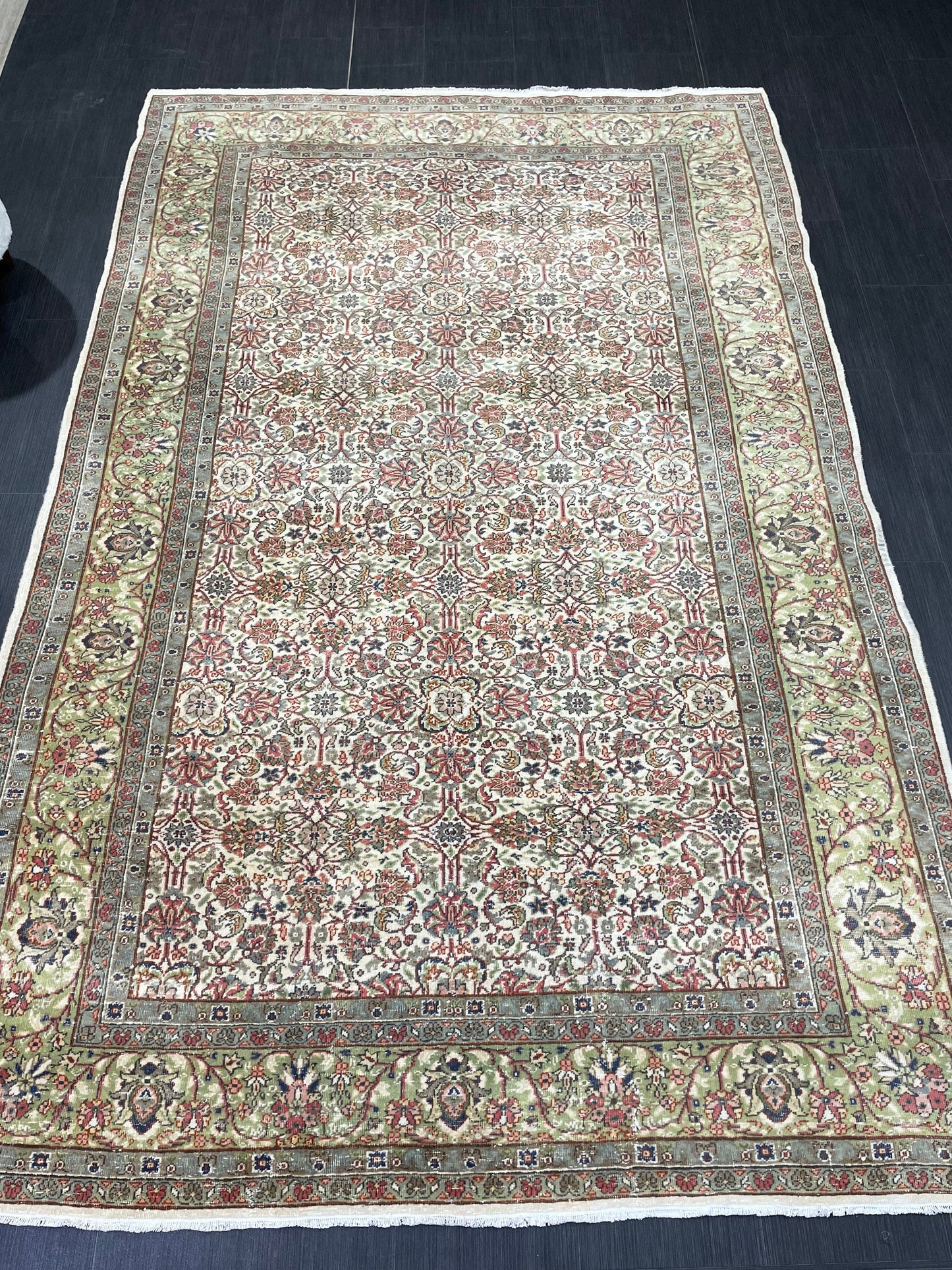 Persian RUG Hand Knotted 5.5 x 8.5 Rug Vintage Oushak Rug Vintage Quality Rug Wool Fine Knotted Rug Handmade Rug Vintage Turkish Rug