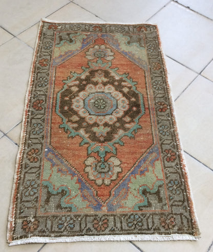 Oushak  Mini Rug Turkish  Area Rug Vintage Turkish Rug Oushak Rug Hand Made Rug Vintage Rug
