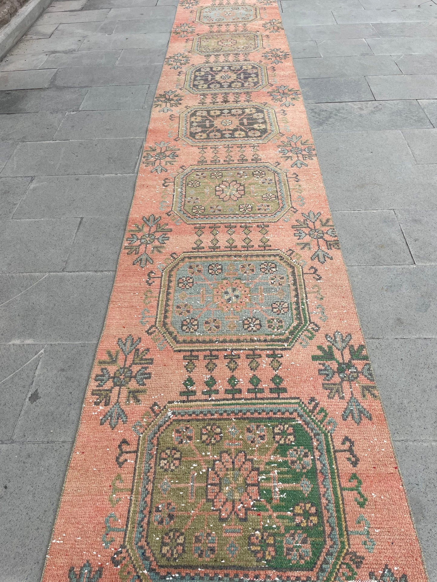 Vintage Hand Knotted 2.5 x 21.6 Extra Long Turkish Runner Very Long Stairs Runner Rug Vintage Runner Rug XL Oriental Runner Staircase Runner