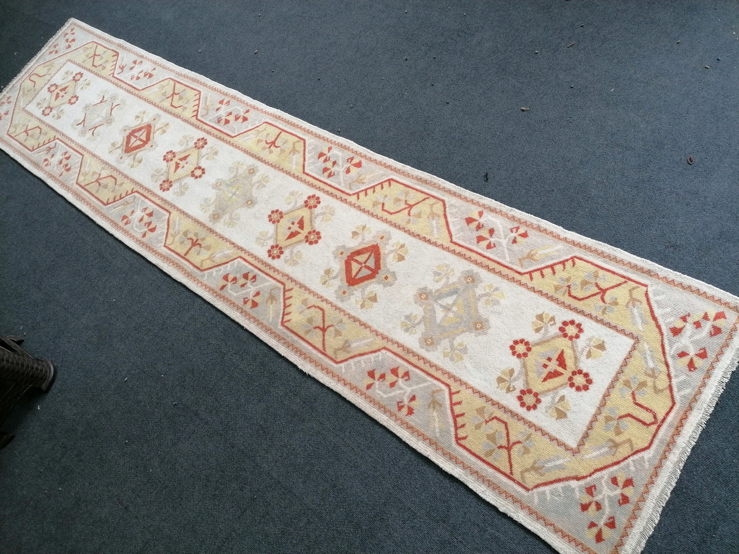 Turkish runner rug, 11'x2'8 runner rug, vintage turkish runer rug, rug, oushak vintage rug, kitchen runner rug,hallway runner rug