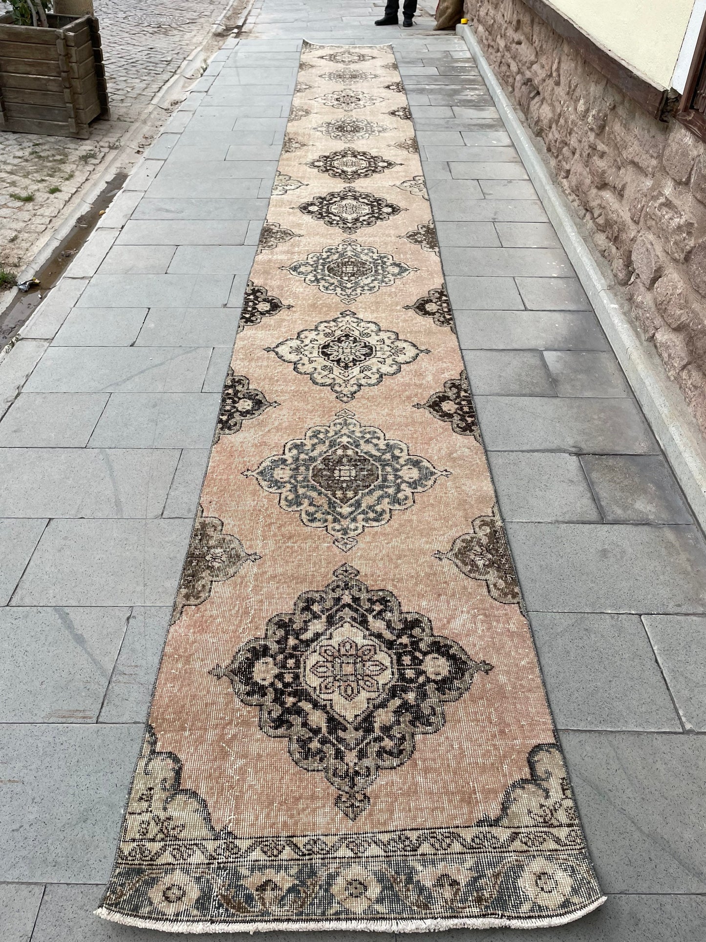 XL Turkish Runner Rug 2.7 x 23.8 ft Vintage Runner Rug Hallway Runner Rug Kitchen Runner Rug Staircase l Runner Rug Extra Long Oushak Runner