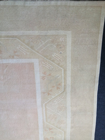 Soft Colors Turkish Rug Muted Oushak Rug 6.3 x 9.3 Rug Muted Wool Oushak Rug, Oushak Runner Rug, Faded Hand Made Rug  Oriental Rug