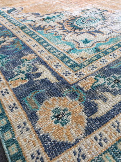 11.4 x 7 Turkish Rug Vintage Rug Oushak Rug Wool Rug