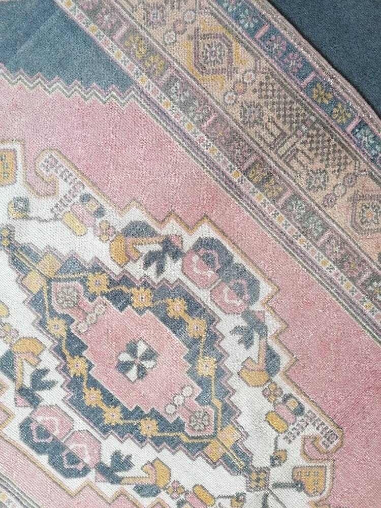 Oushak turkish wool rug 4'6x8 turkish handmade rug, vintage rug,kitchen rug, living room rug, bohemian rug