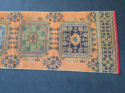 Vintage Runner Rug, Hallway Runner Rug, Turkish Runner Rug , Oushak Runner Rug, rustic rug runner, farmhouse Runner rug, Ethnic Rugs