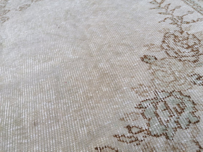 Oushak turkish rug, vintage turkish rug,oushak vintage rug,vintage rug,kitchen rug, vintage anatolian rug,unique hand made bohemian 8'8x5'9