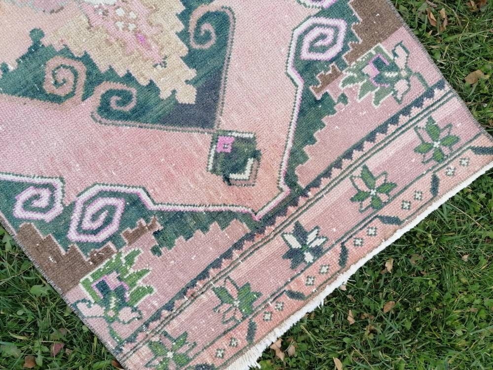 Vintage rug, runner wool rug  hallway handmade runner, distressed kitchen runner rug 2'3x8'6 feet