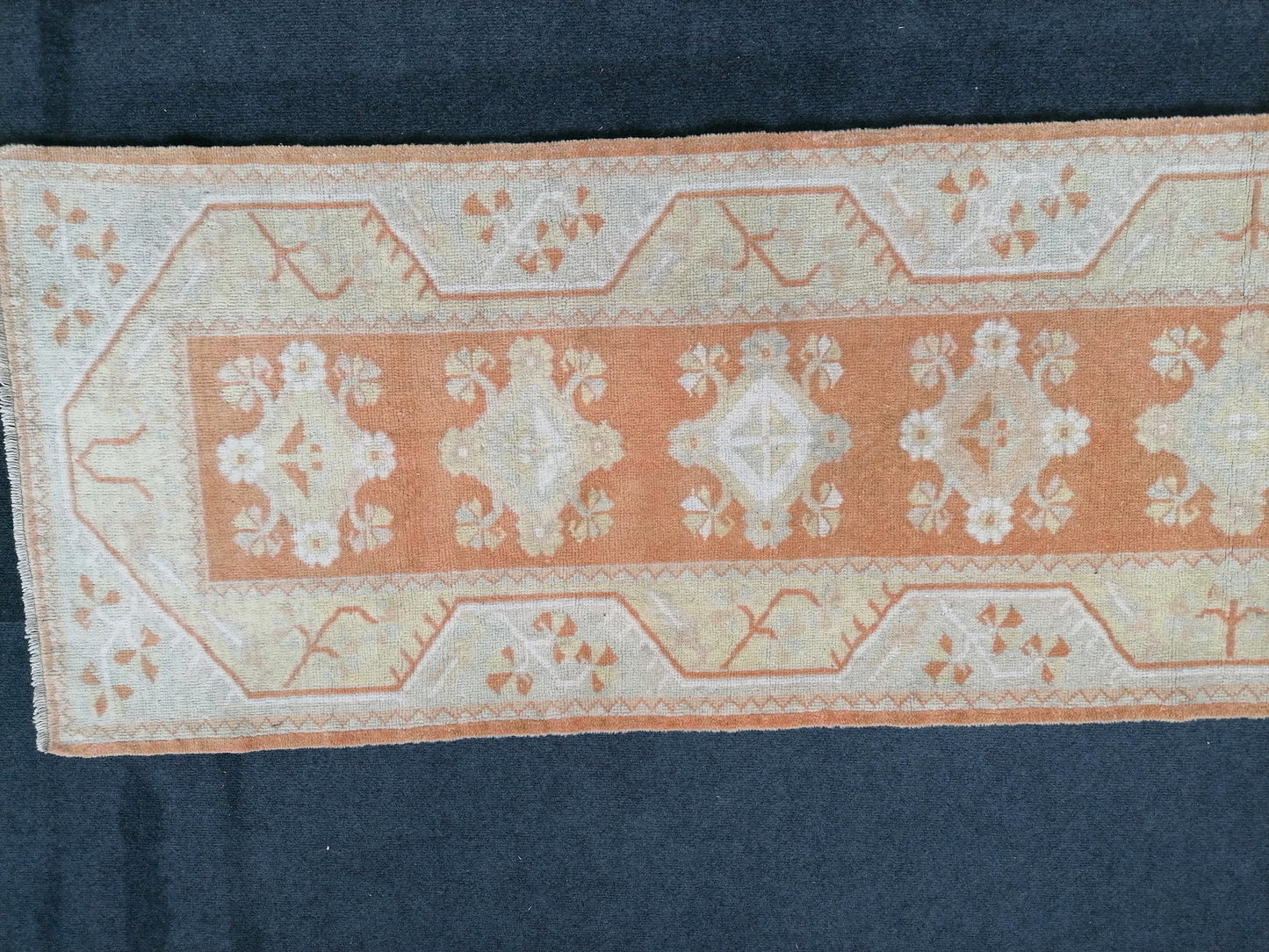 Runner rug, 10'2x2'6, turkish runner rug,  soft vintage runner rug, hallway runner rug, kitchen runner rug, turkish oushak runner rug