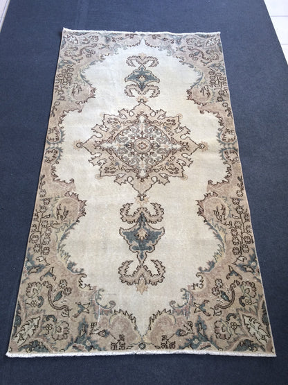 Oushak Rug Vintage Turkish  Rug,Wool Rug Turkish Rug Antique Rug Rug,Handmade Oriental Rug,Persian Rug