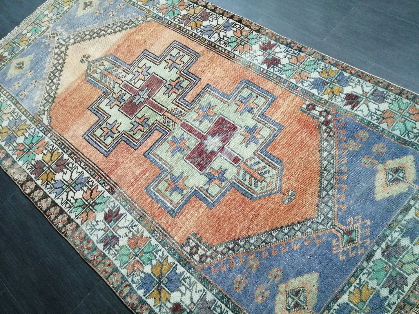 Vintage Rugs, 6.4 x 3.7 Rug, Oushak Rug, Rustic Rug, Bohemian Rug, Turkish Rug, Farmhouse Rug, Vintage Rug, Wool rug