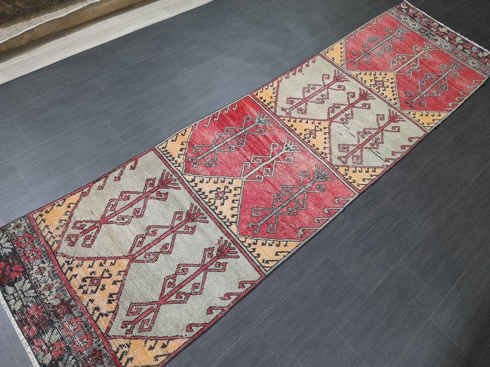 Oushak Runner Rug 3x11 Turkish Runner Rug Vintage Runner Rug Hallway Runner Rug Kitchen Runner Rug Wool Runner Rug Wool Oushak Rug Nomad Rug