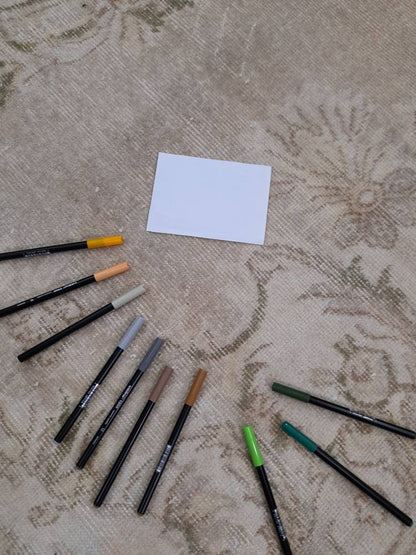 Muted Turkish muted Vintage Antique Rug Vintage Wool Muted Oriental Rug 6.3 x 9.8 Hand Made Rug Hand Knotted  Rug Neutral Wool on wool rug